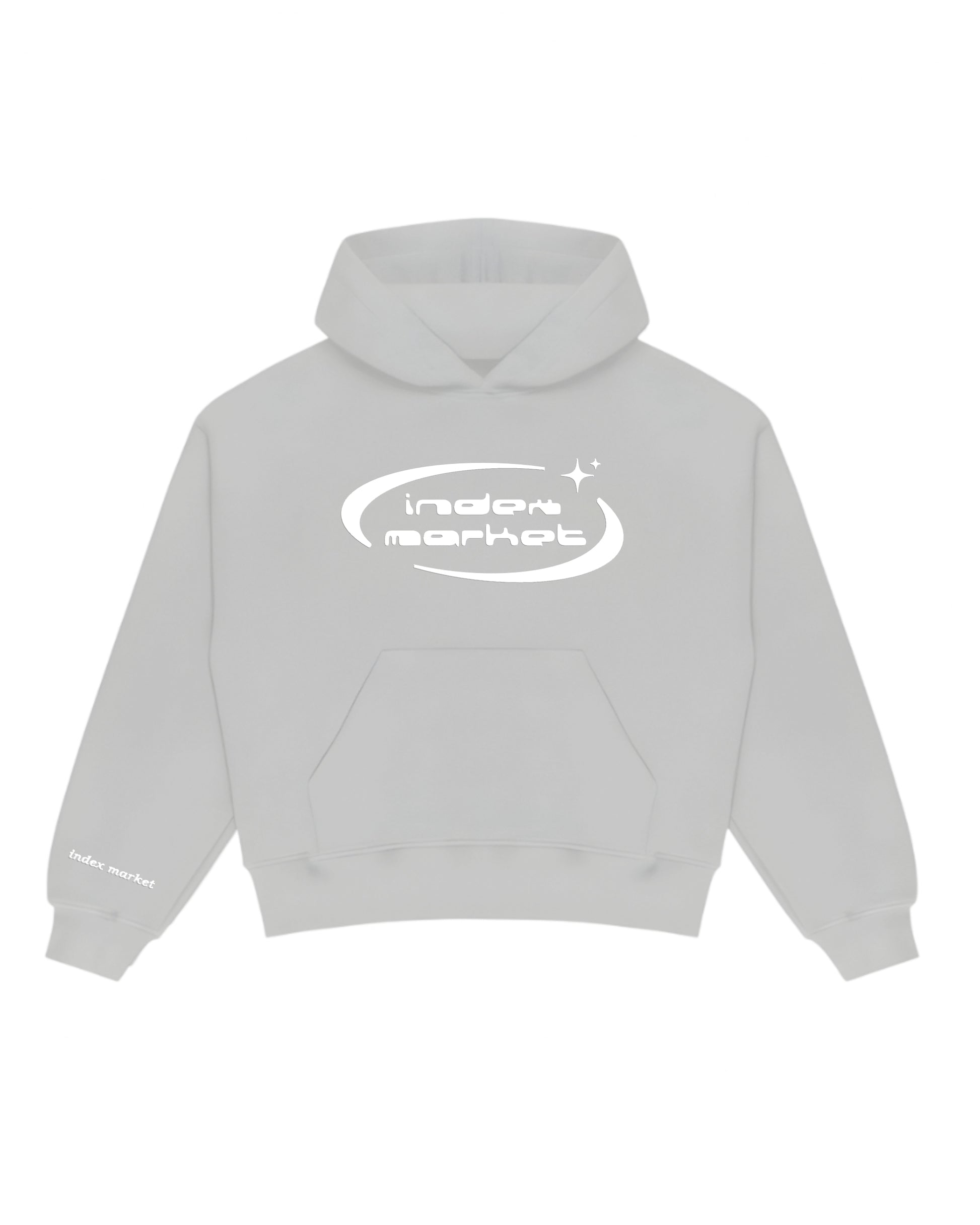 BLUZA Z KAPTUREM INDEX MARKET Y2K GREY 5TH ANNIVERSARY