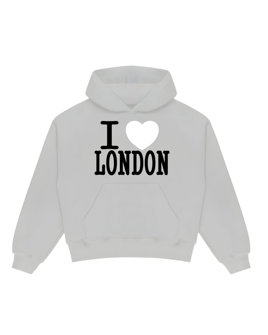 BLUZA Z KAPTUREM INDEX MARKET ILOVELONDON GREY 5TH ANNIVERSARY