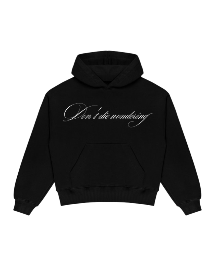 BLUZA Z KAPTUREM WONDERING HOODIE BLACK