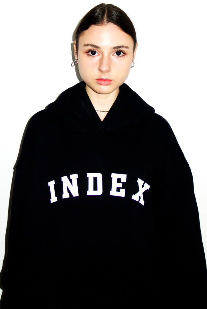 BLUZA Z KAPTUREM INDEX MARKET BLACK NEW COLLAGE 5TH ANNIVERSARY