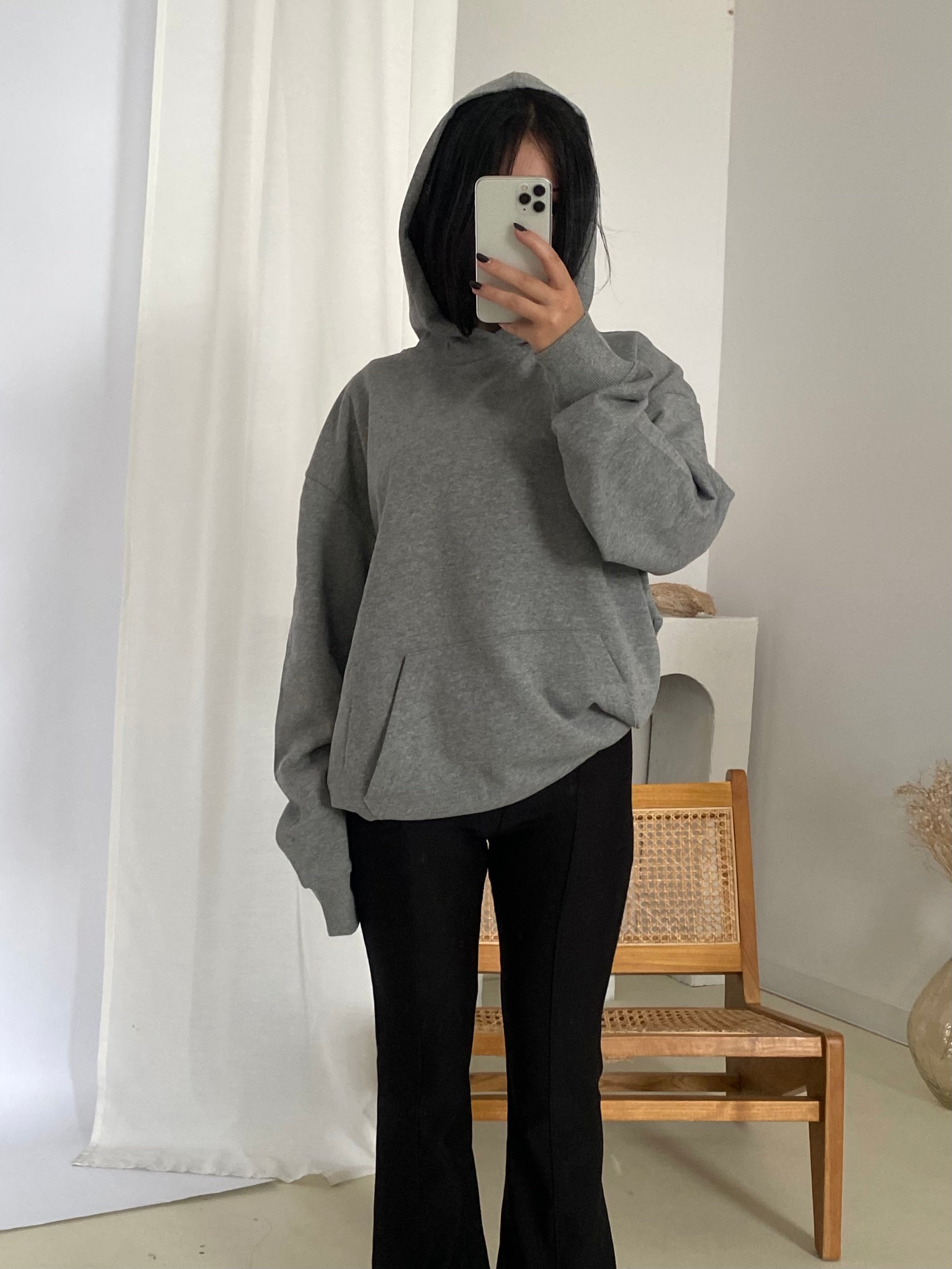 BLUZA Z KAPTUREM GREY BASIC