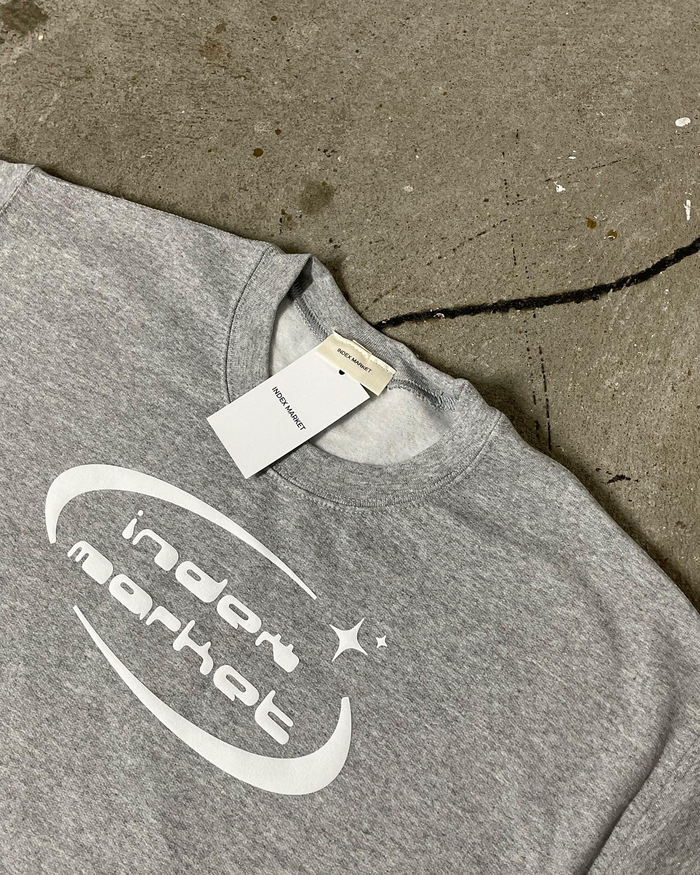 BLUZA INDEX MARKET Y2K GREY 5TH ANNIVERSARY