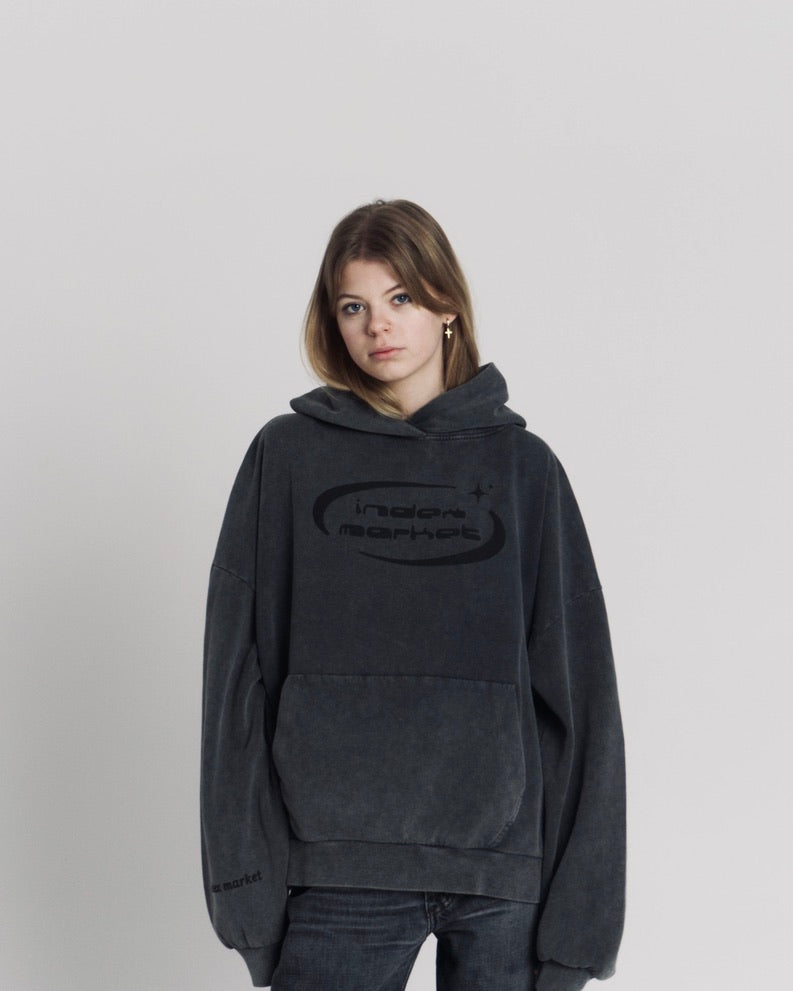 BLUZA Z KAPTUREM INDEX MARKET Y2K LIGHT WASH 5TH ANNIVERSARY