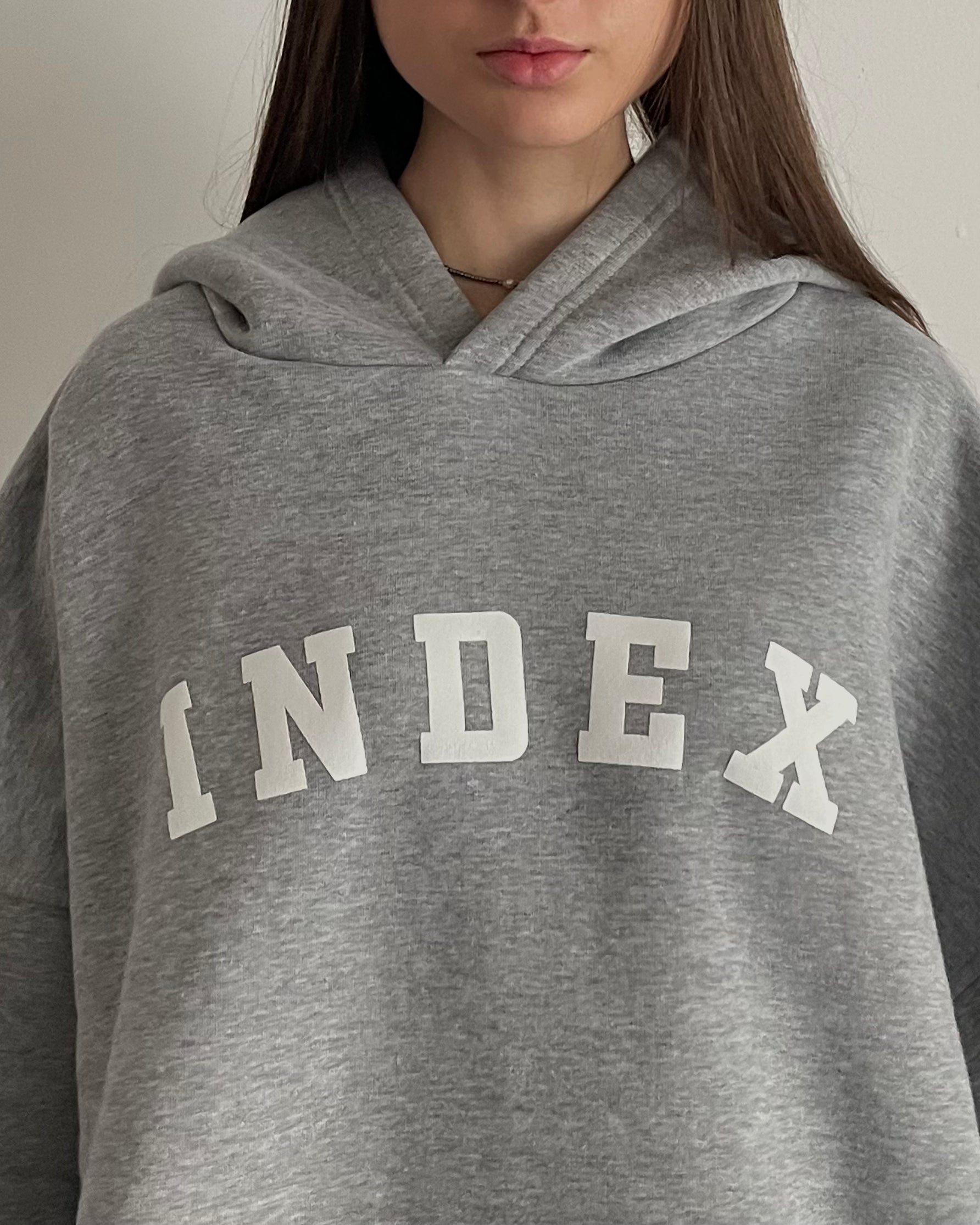 BLUZA Z KAPTUREM INDEX MARKET GREY NEW COLLAGE 5TH ANNIVERSARY