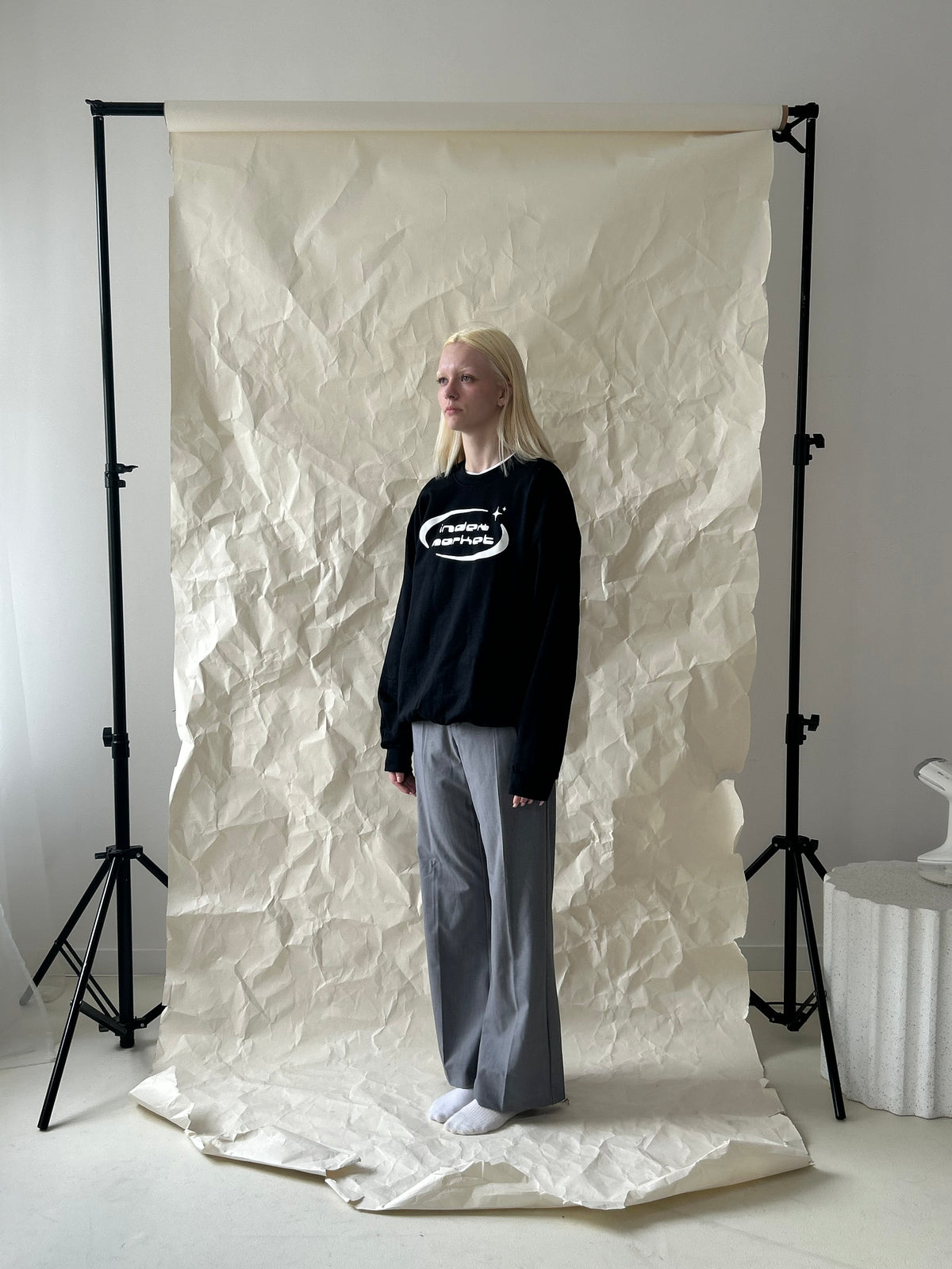 BLUZA INDEX MARKET Y2K BLACK 5TH ANNIVERSARY