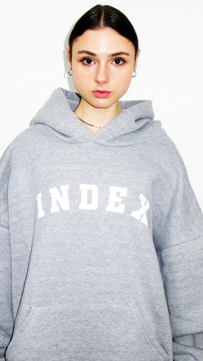 BLUZA Z KAPTUREM INDEX MARKET GREY NEW COLLAGE 5TH ANNIVERSARY