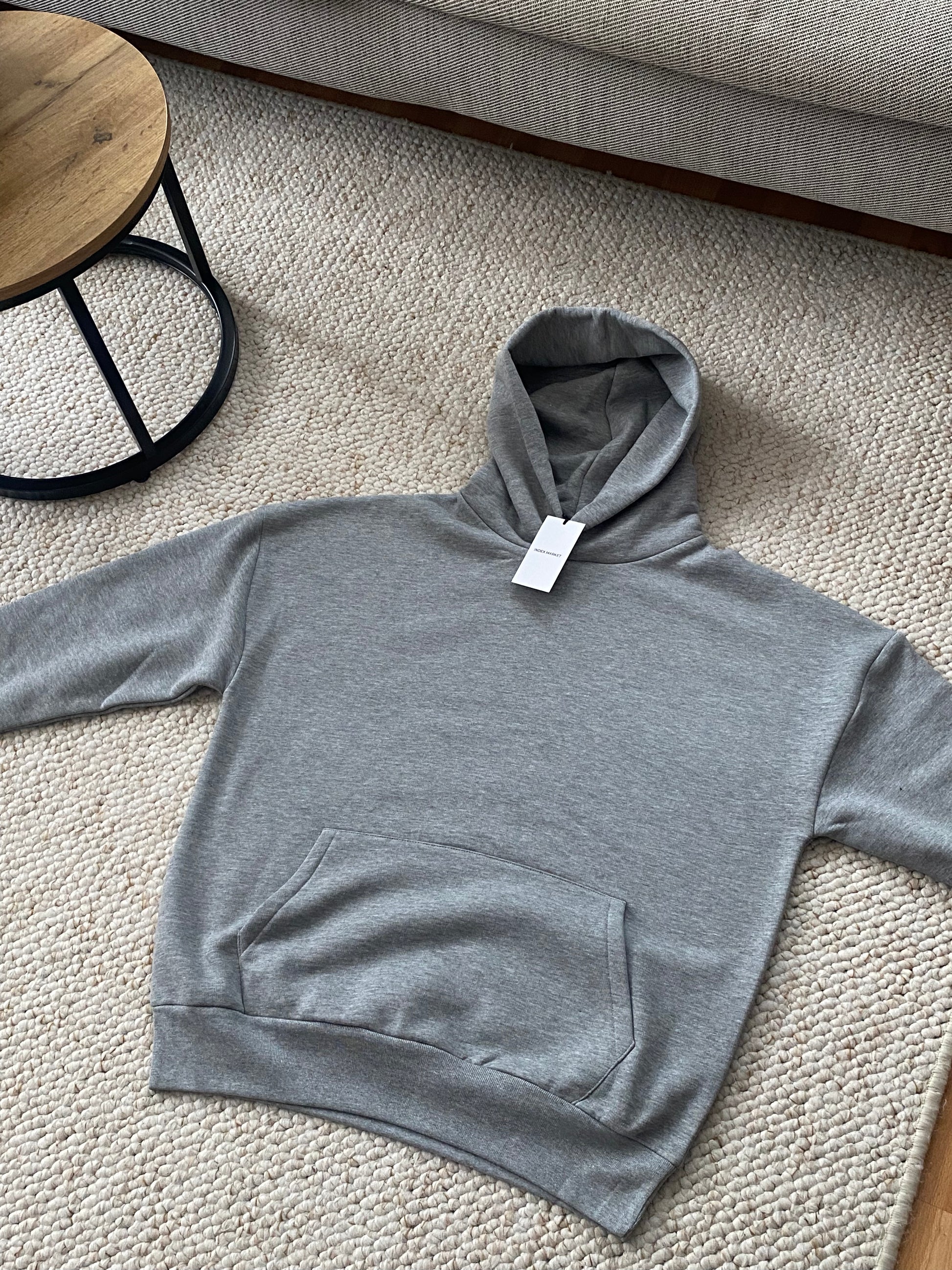 BLUZA Z KAPTUREM GREY BASIC
