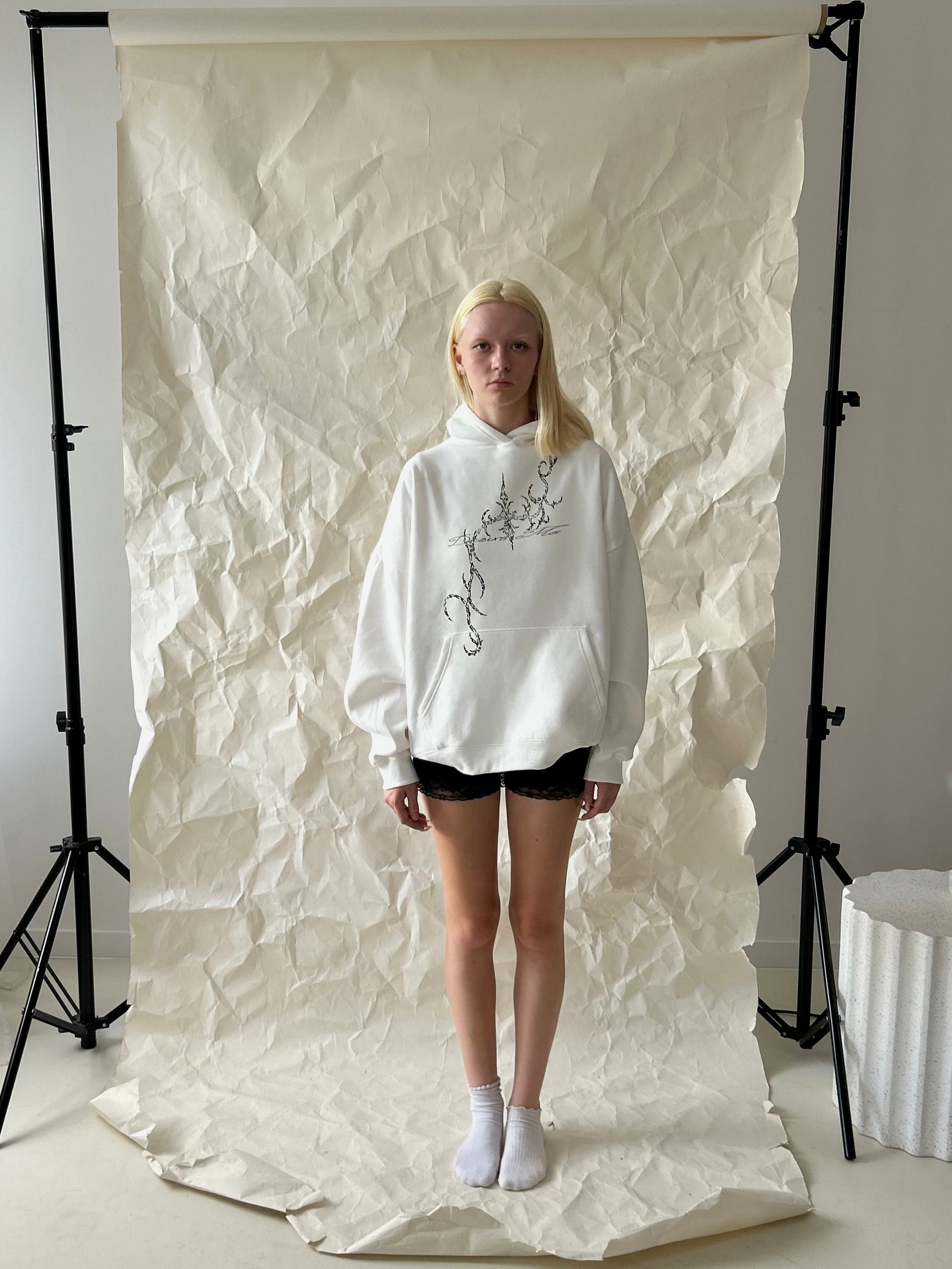 BLUZA Z KAPTUREM DESIRE ME WHITE