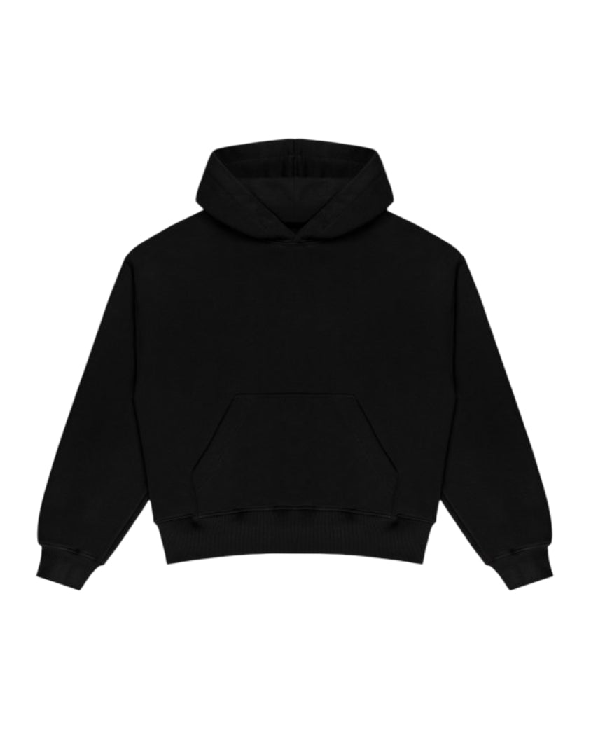 BLUZA Z KAPTUREM BASIC TRIPLE BLACK