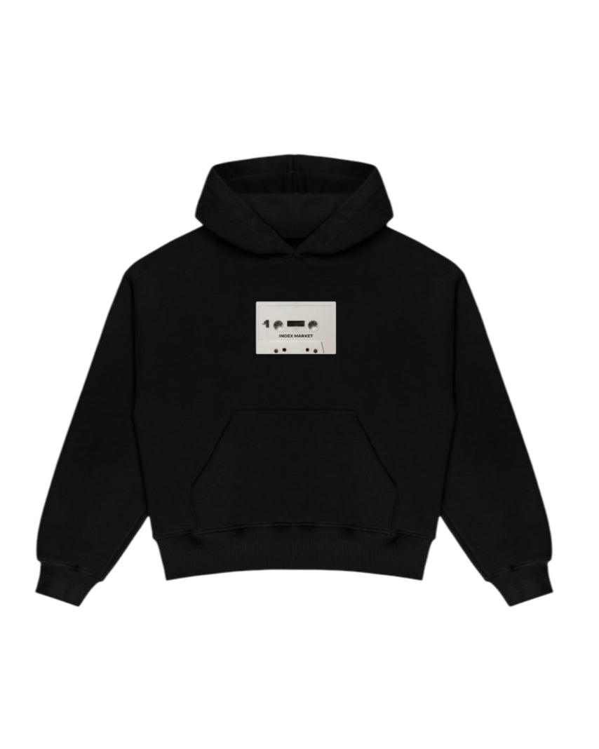 BLUZA Z KAPTUREM INDEX MARKET CASSET BLACK 5TH ANNIVERSARY