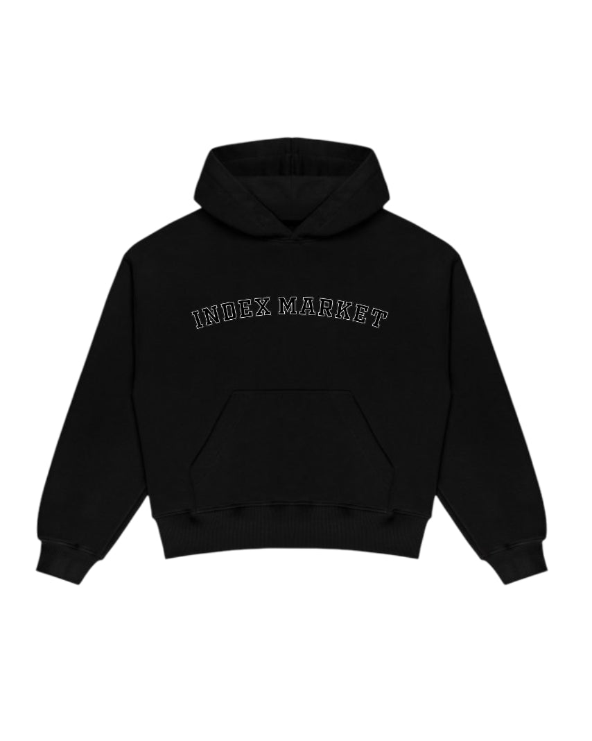 BLUZA Z KAPTUREM INDEX MARKET BLACK COLLAGE 5TH ANNIVERSARY