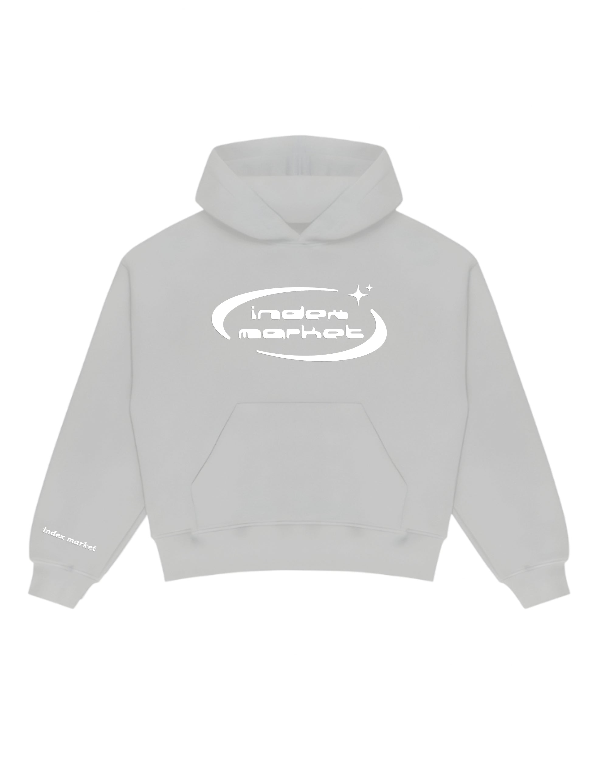 BLUZA Z KAPTUREM INDEX MARKET Y2K GREY 5TH ANNIVERSARY