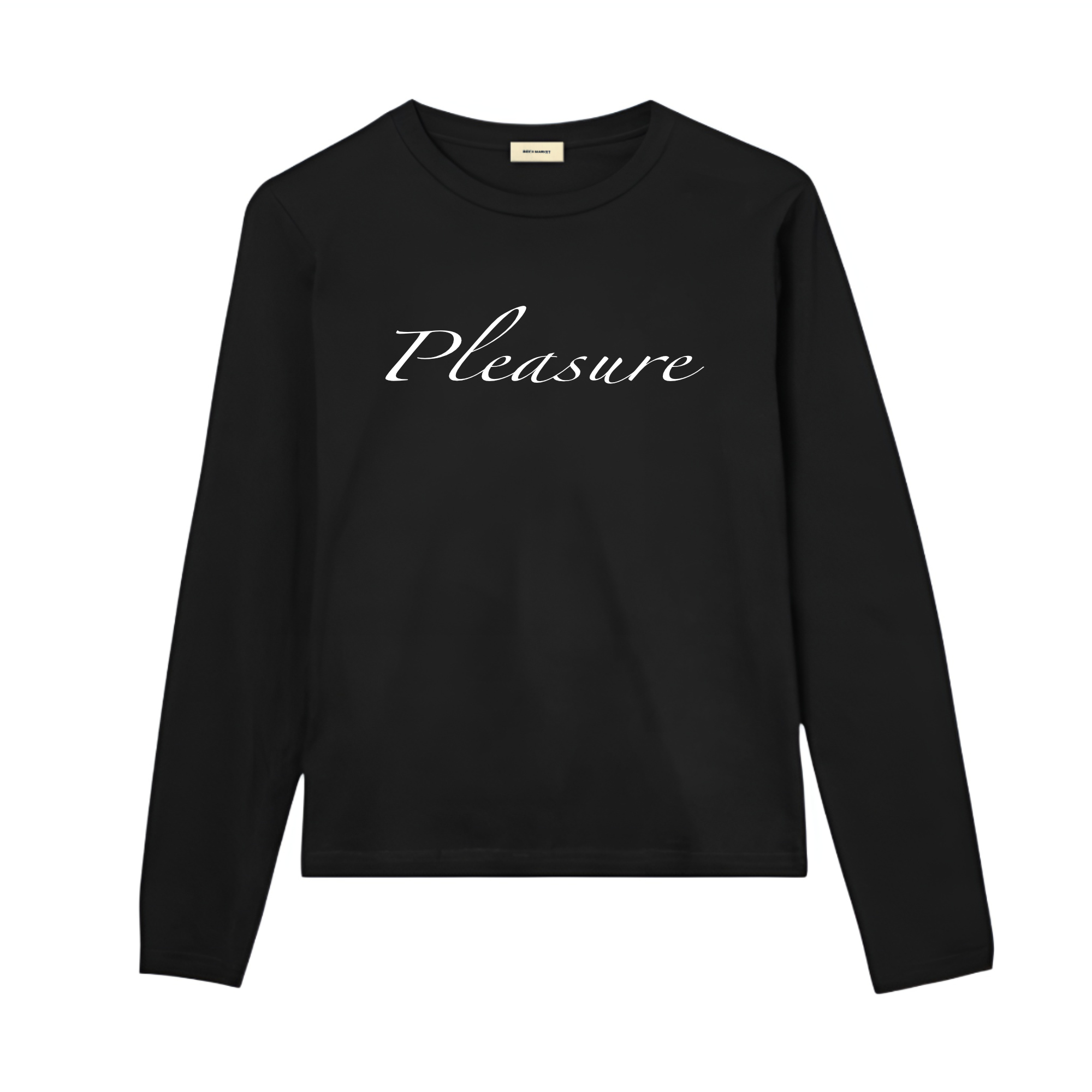 KOSZULKA Z DŁUGIM RĘKAWEM PLEASURE BLACK