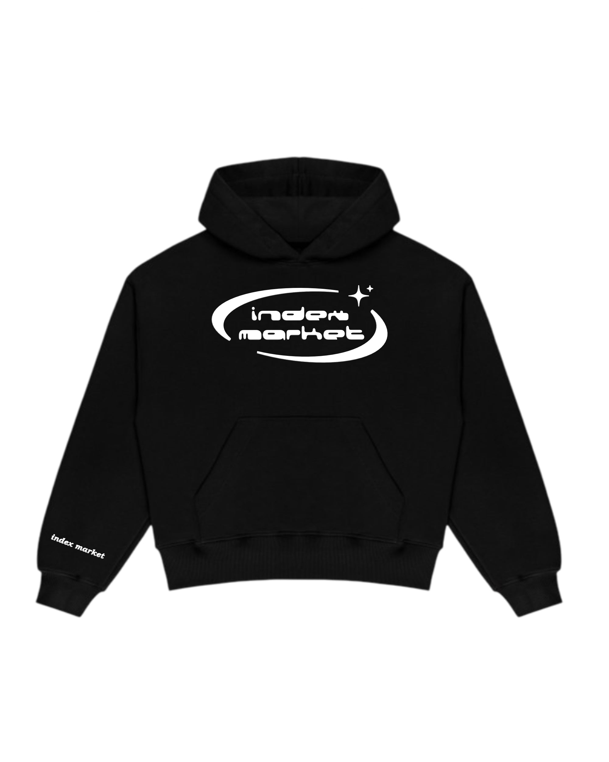 BLUZA Z KAPTUREM INDEX MARKET Y2K BLACK 5TH ANNIVERSARY